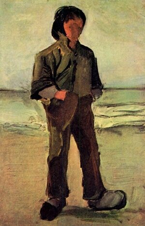 Винсент Ван Гог ранние работы Рыбак на берегу 1882г